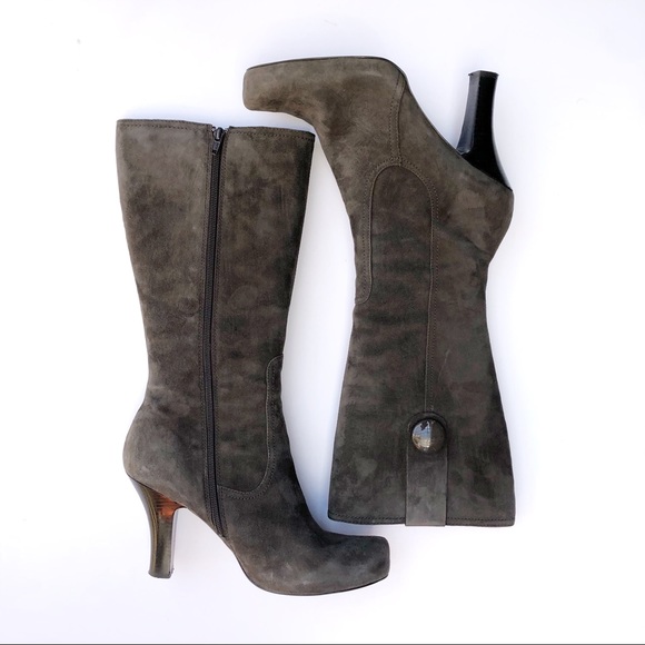 Franco Sarto Grey Suede Magia Boot sz 10 - Picture 5 of 8
